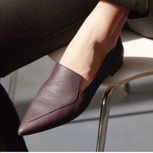 Everlane The Boss Flats Pointed Toe Burgundy Sz 7